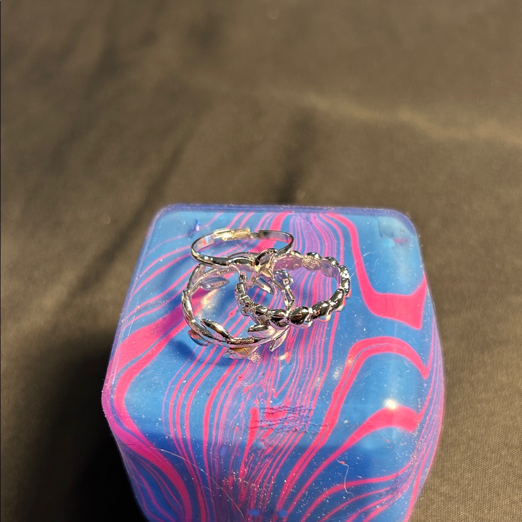 Silver Women's Ring Trio